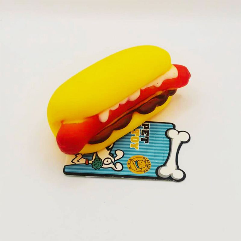 Squeaky Sausage Hotdog Pet Dog Toy Pets Gifts 10.5 cm