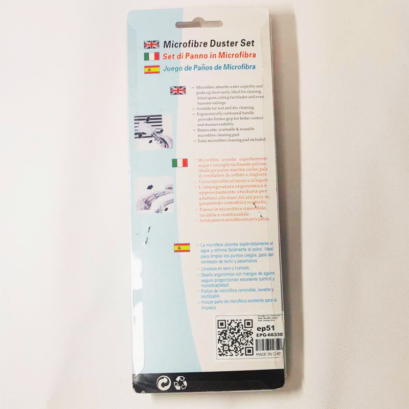 3 in 1 Microfibre Blinds Cleaner Duster 20cm Washable Brush Random Colour