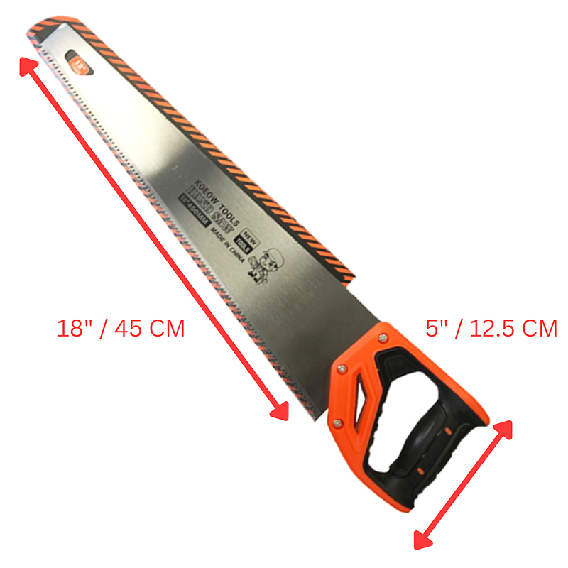 450mm Steel Hand Saw Plastic Grip for Precision Cuts