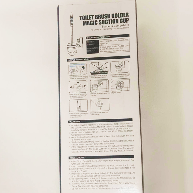 Attachable Toilet Cleaning Set Hygienic Brush with Holder Home